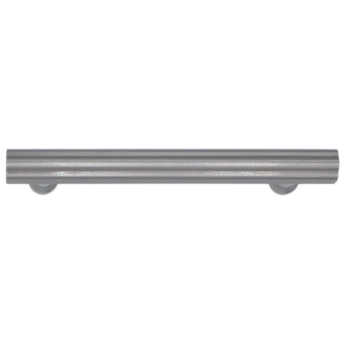 Top down view of a 96mm Florian cabinet pull in Satin Nickel finish.