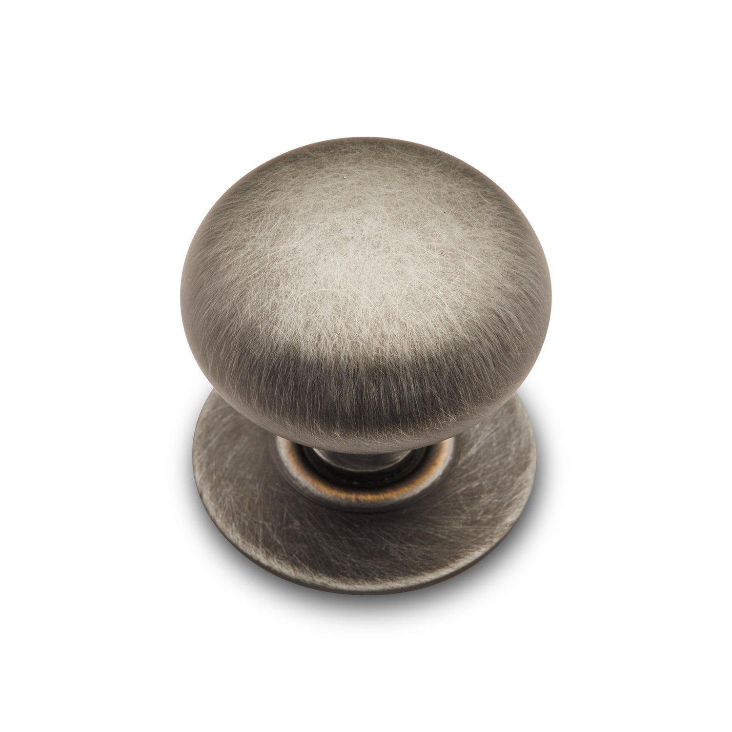 Black Ceramic Porcelain Cabinet Knob With Chrome Backplate - 30mm