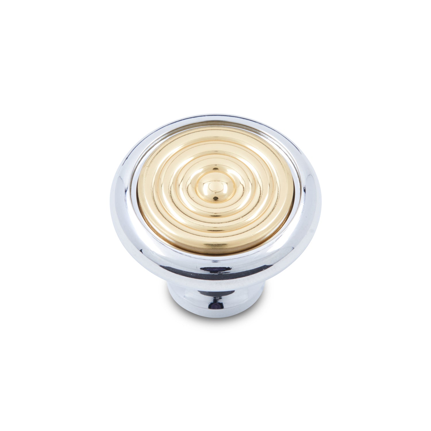 Circular Inset Handle Knob with Riveted Brass Circular Insert | rkintl