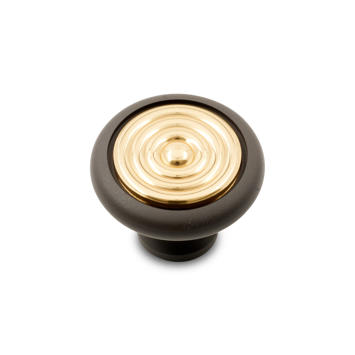 Knob with Riveted Brass Circular Insert