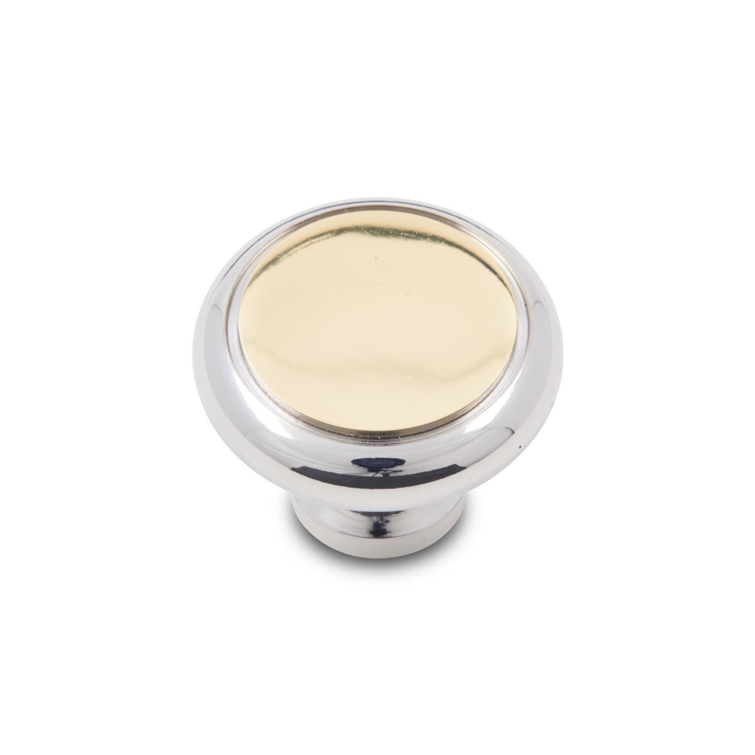 Brass and Silver Two Tone Cabinet Knob