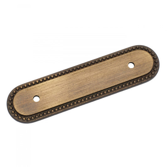 3" Beaded Oblong Pull Backplate