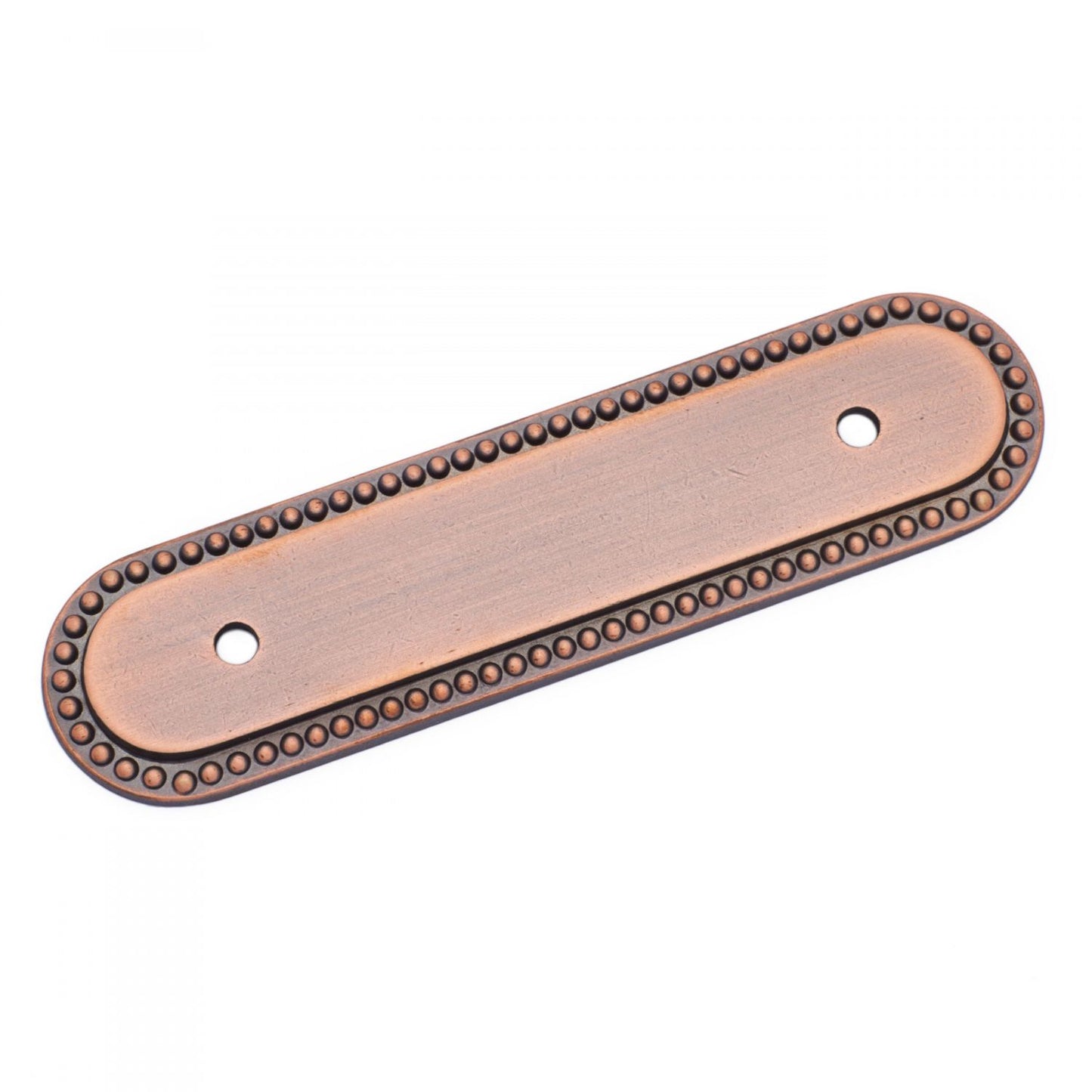 3" Beaded Oblong Pull Backplate