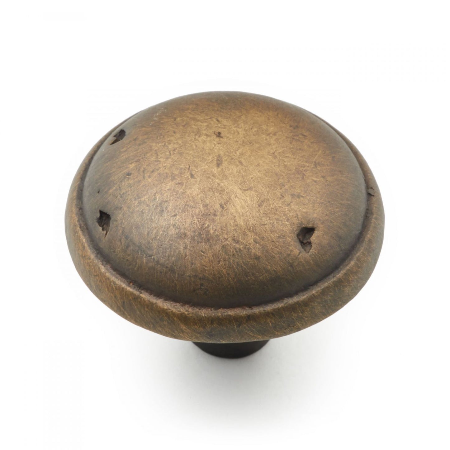 Distressed Mushroom Knob with Ring Edge