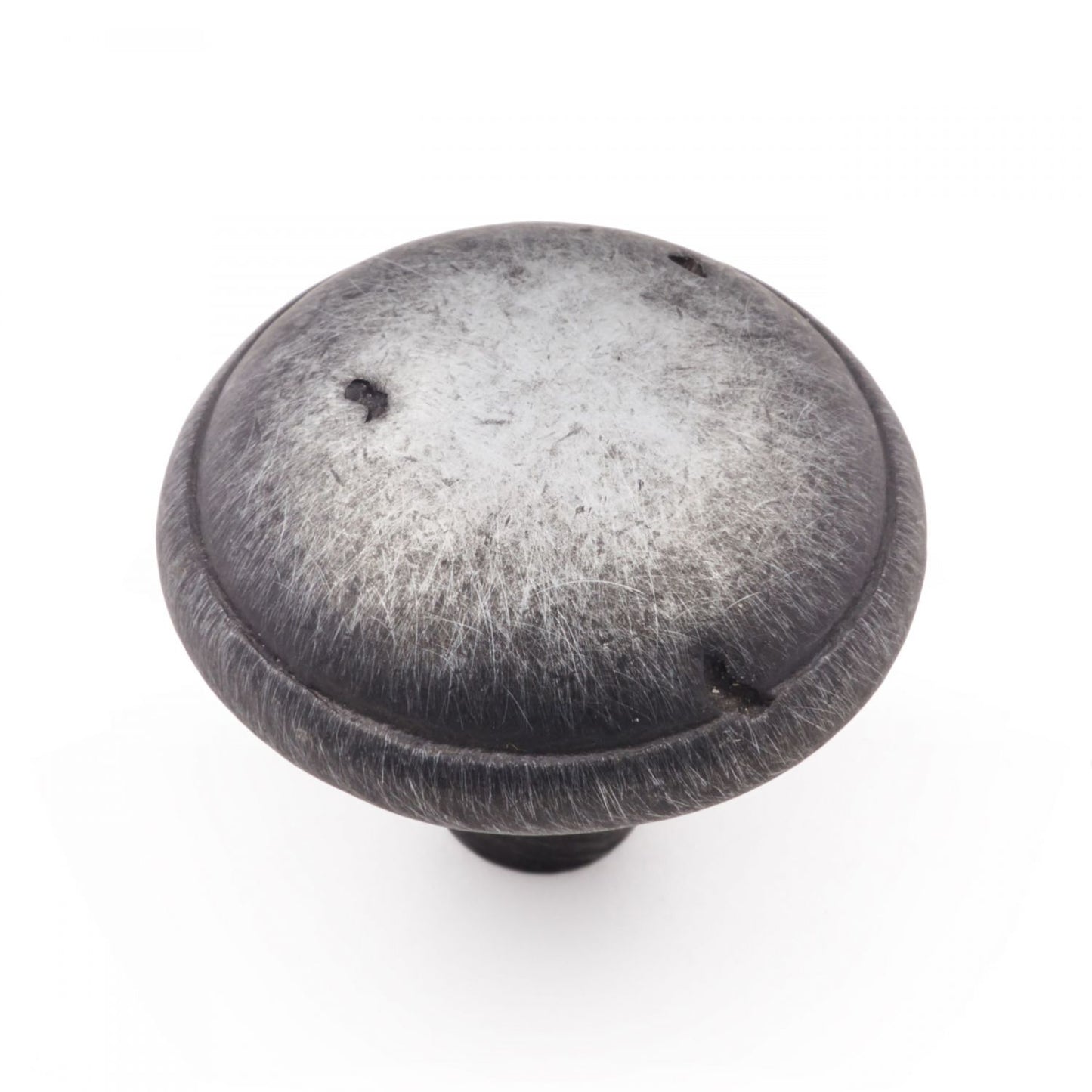 Distressed Mushroom Knob with Ring Edge