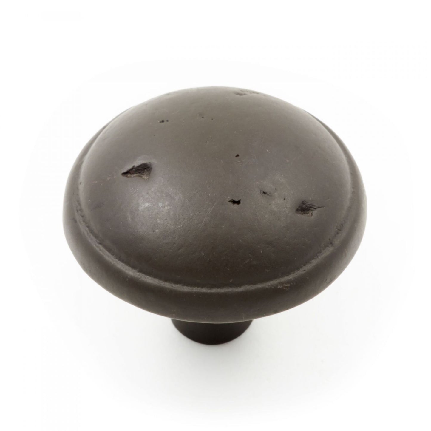 Distressed Mushroom Knob with Ring Edge